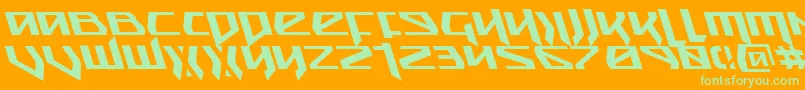 Saiba mais sobre a fonte Snubfighterl Fonte Snubfighterl – fontes verdes em um fundo laranja