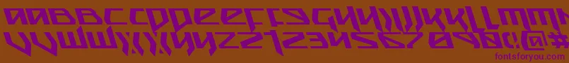 Snubfighterl-fontti – violetit fontit ruskealla taustalla