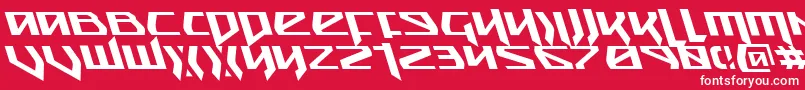 Шрифт Snubfighterl – белые шрифты на красном фоне