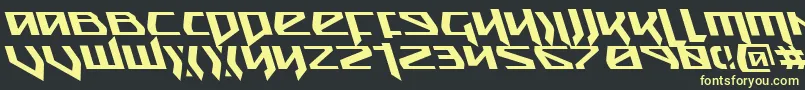 Шрифт Snubfighterl – жёлтые шрифты на чёрном фоне