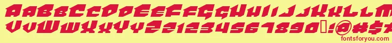 Vanhelsing Font – Red Fonts on Yellow Background