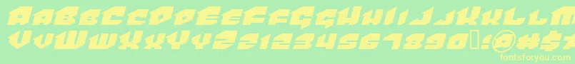 Vanhelsing Font – Yellow Fonts on Green Background