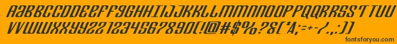 Departmenthexpandital Font – Black Fonts on Orange Background