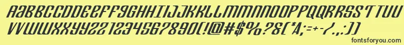 Departmenthexpandital Font – Black Fonts on Yellow Background