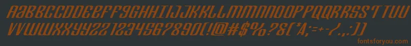 Departmenthexpandital-fontti – ruskeat fontit mustalla taustalla