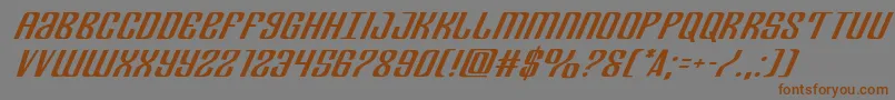 Czcionka Departmenthexpandital – brązowe czcionki na szarym tle