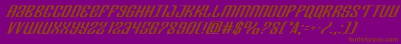 Departmenthexpandital Font – Brown Fonts on Purple Background