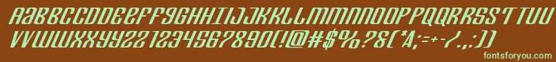 Departmenthexpandital Font – Green Fonts on Brown Background