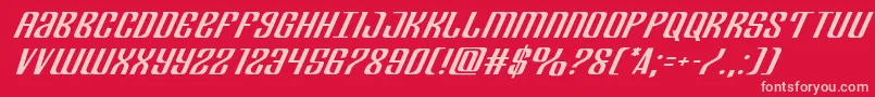 Departmenthexpandital Font – Pink Fonts on Red Background