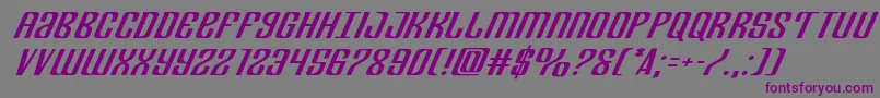 Departmenthexpandital Font – Purple Fonts on Gray Background