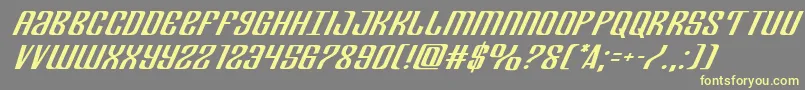 Departmenthexpandital Font – Yellow Fonts on Gray Background