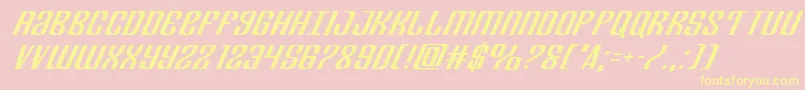 Departmenthexpandital Font – Yellow Fonts on Pink Background