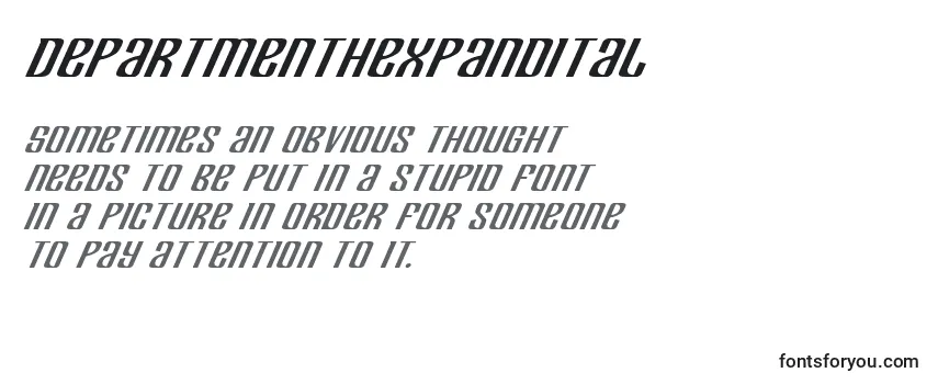 Review of the Departmenthexpandital Font