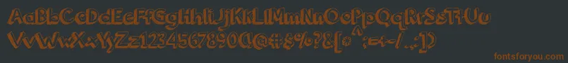 Шрифт OrangeJuice2.0 – коричневые шрифты на чёрном фоне