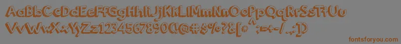 OrangeJuice2.0-Schriftart – Braune Schriften auf grauem Hintergrund