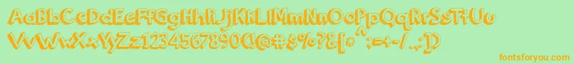 OrangeJuice2.0 Font – Orange Fonts on Green Background