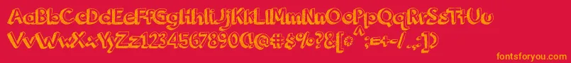 OrangeJuice2.0 Font – Orange Fonts on Red Background