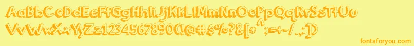 OrangeJuice2.0 Font – Orange Fonts on Yellow Background