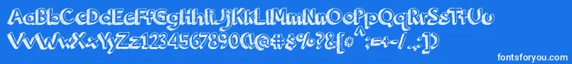 OrangeJuice2.0 Font – White Fonts on Blue Background