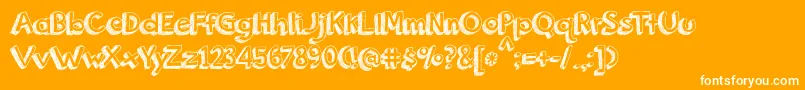 OrangeJuice2.0 Font – White Fonts on Orange Background