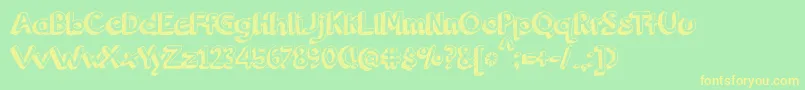 OrangeJuice2.0 Font – Yellow Fonts on Green Background