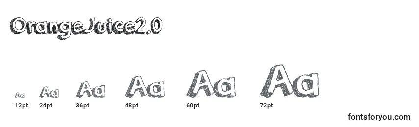 Размеры шрифта OrangeJuice2.0