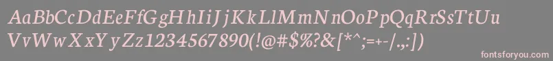 NeutonAltItalic Font – Pink Fonts on Gray Background