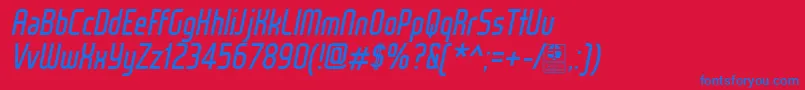 fuente WoxModelistItalicDemo – Fuentes Azules Sobre Fondo Rojo