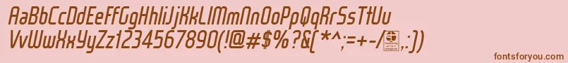 WoxModelistItalicDemo Font – Brown Fonts on Pink Background