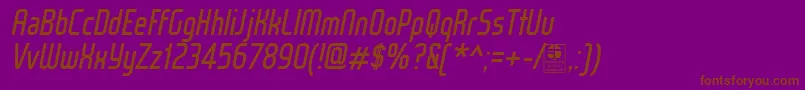 Police WoxModelistItalicDemo – polices brunes sur fond violet