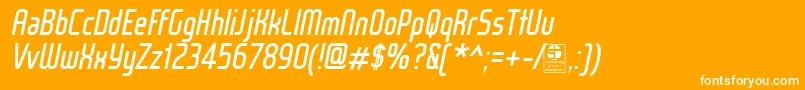 WoxModelistItalicDemo Font – White Fonts on Orange Background