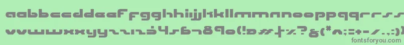 フォントUnisolv3 – 緑の背景に灰色の文字