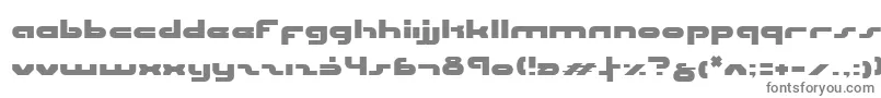 フォントUnisolv3 – 白い背景に灰色の文字