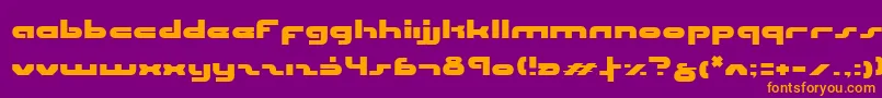 フォントUnisolv3 – 紫色の背景にオレンジのフォント