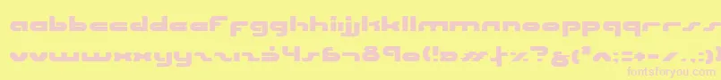 Unisolv3 Font – Pink Fonts on Yellow Background