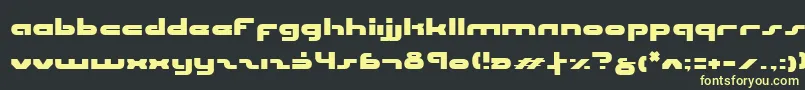 フォントUnisolv3 – 黒い背景に黄色の文字