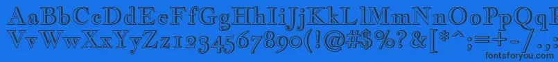 JacquesfrancoisshadowRegular Font – Black Fonts on Blue Background