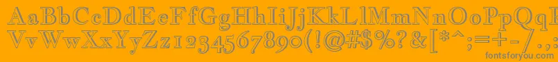 JacquesfrancoisshadowRegular Font – Gray Fonts on Orange Background