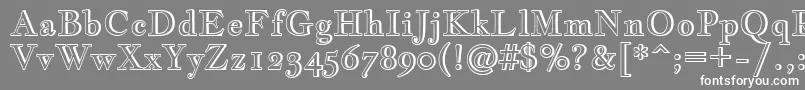 JacquesfrancoisshadowRegular Font – White Fonts on Gray Background