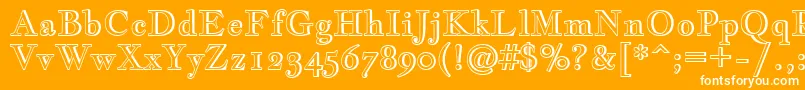 JacquesfrancoisshadowRegular Font – White Fonts on Orange Background