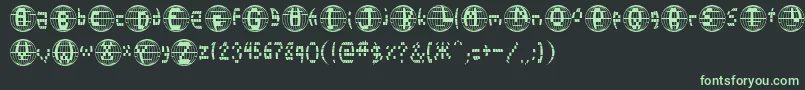 フォントD2k – 黒い背景に緑の文字