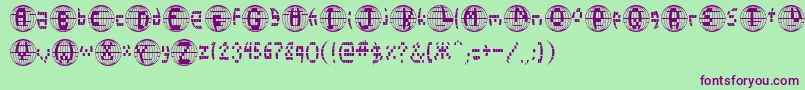 D2k Font – Purple Fonts on Green Background