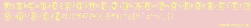 D2k Font – Yellow Fonts on Pink Background