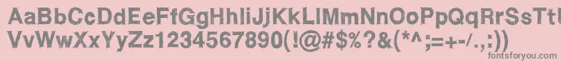 WcRoughtrad Font – Gray Fonts on Pink Background