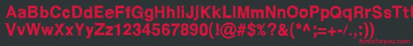 WcRoughtrad Font – Red Fonts on Black Background