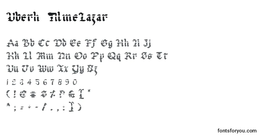 Czcionka UberhГ¶lmeLazar – alfabet, cyfry, specjalne znaki