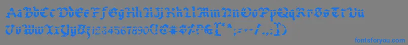 UberhГ¶lmeLazar Font – Blue Fonts on Gray Background