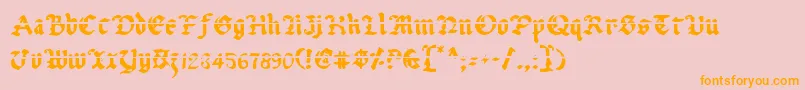 UberhГ¶lmeLazar Font – Orange Fonts on Pink Background