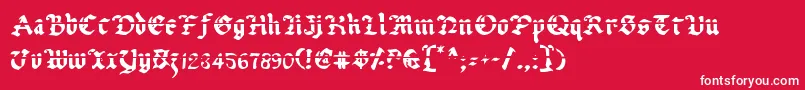 UberhГ¶lmeLazar Font – White Fonts on Red Background