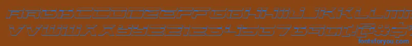 Vorpal3Dital Font – Blue Fonts on Brown Background